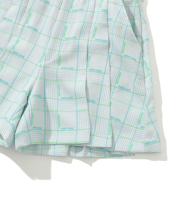 Women's Demi Plaid Culotte Pants Light Grey