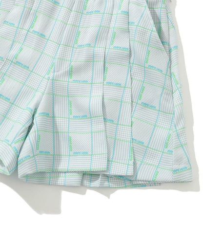 Women's Demi Plaid Culotte Pants Light Grey