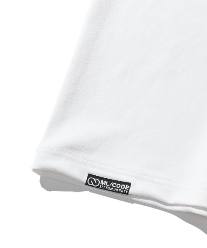 Women's Half-zip Short Sleeved Mock Neck T-shirt White