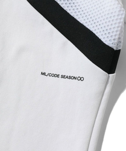 Women's Half-zip Short Sleeved Mock Neck T-shirt White