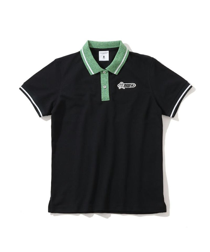 Women's Jamming Knit Collar Polo Black