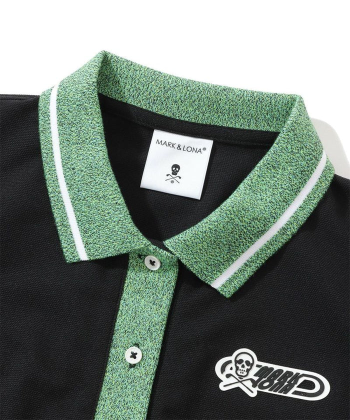Women's Jamming Knit Collar Polo Black