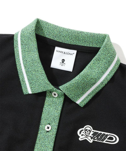 Women's Jamming Knit Collar Polo Black