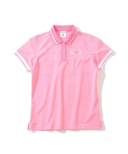 Women's Jamming Knit Collar Polo Pink