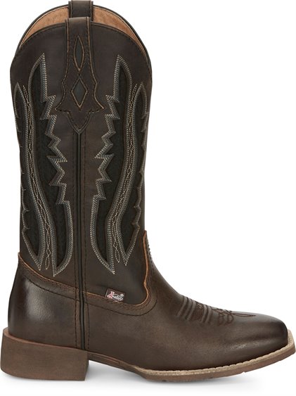 Women's Justin GY2971 Jaycie 12" Brown Square Toe Boot *CLOSEOUT*