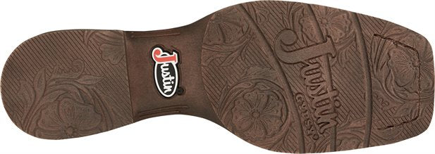 Women's Justin GY2971 Jaycie 12" Brown Square Toe Boot *CLOSEOUT*
