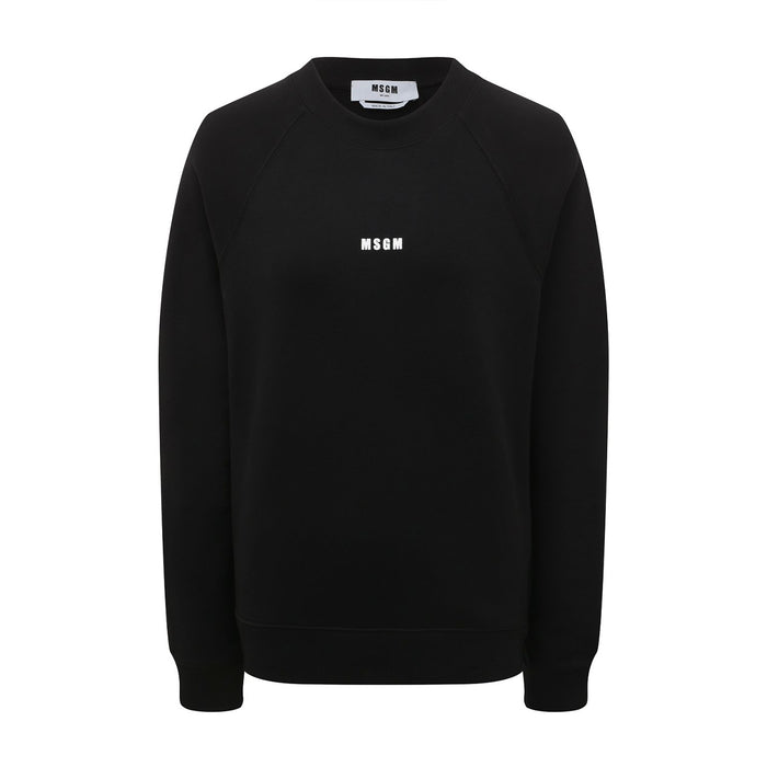 Women's Micrologo Print Sweatshirt Black