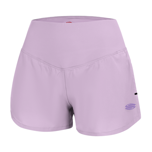 Lavender Women's Pro Line Woven Pickleball Shorts with a comfortable waistband and lightweight fabric
