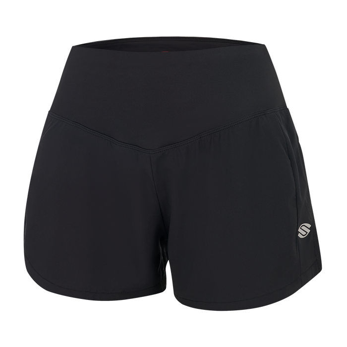 Blackout Women's Pro Line Woven Pickleball Shorts with moisture-wicking fabric and 4-way stretch