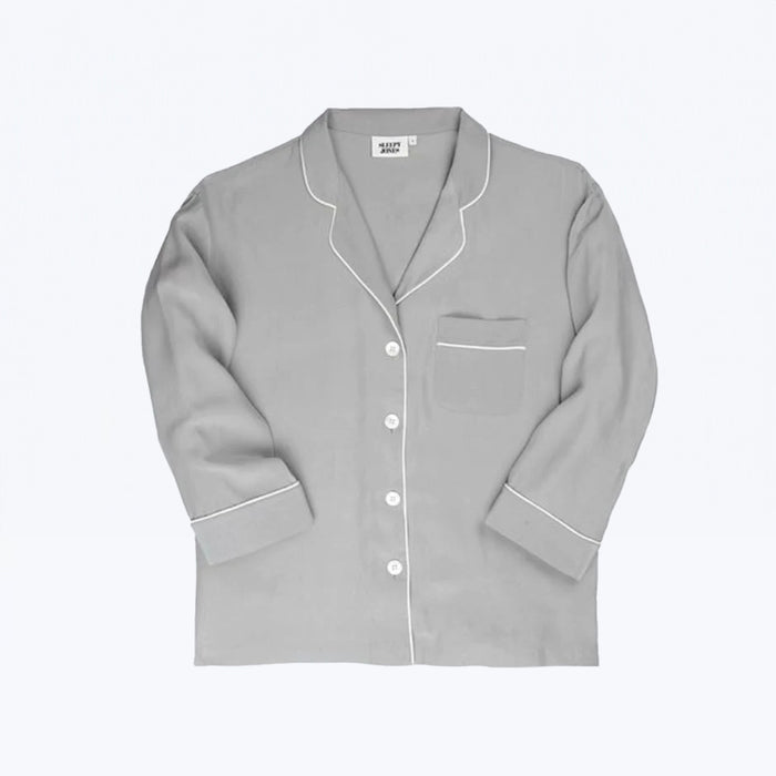 Women's Sleepy Jones Marina Pajama Shirt Grey