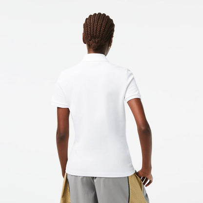 Women's Slim Fit Stretch Cotton Piqué Polo White