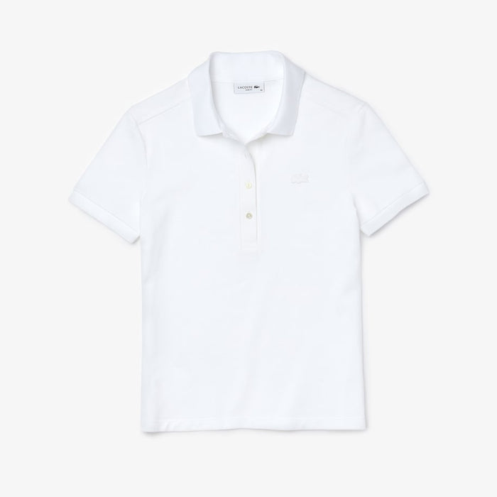 Women's Slim Fit Stretch Cotton Piqué Polo White
