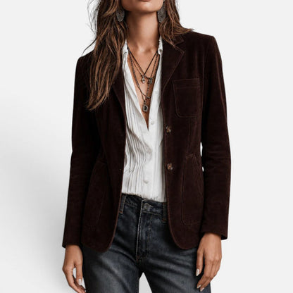 Blazer, long sleeves, lapel collar, button placket, pockets 2