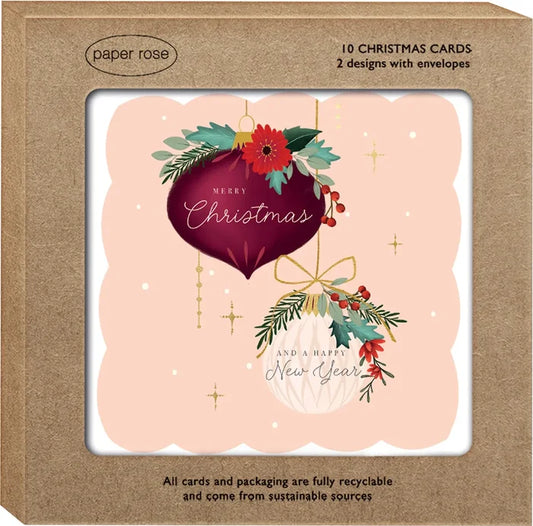 Xmas Ornaments Boxed Cards - 10