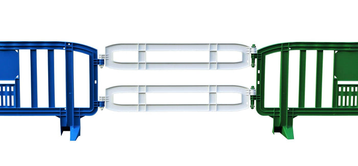 Xtendit 5 Ft. Interlocking Plastic Barricade Extension - Crowd Control Warehouse