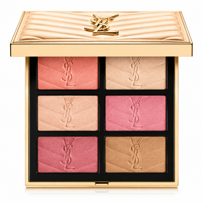 Yves Saint Laurent Couture Face Palette Golden Oasis Limited Edition, 3 Blushes & 3 Highlighters, 27g