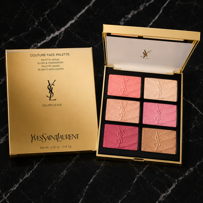 Yves Saint Laurent Couture Face Palette Golden Oasis Limited Edition, 3 Blushes & 3 Highlighters, 27g