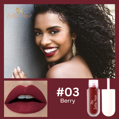 Zelle Noir Scented Matte Liquid Lip Gloss