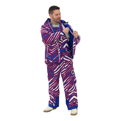 Zubaz Buffalo Bills Zebra Royal Bleacher Blazer Snow Jacket