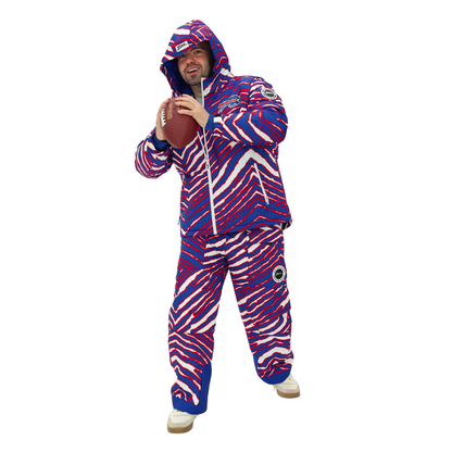 Zubaz Buffalo Bills Zebra Royal Bleacher Blazer Snow Jacket