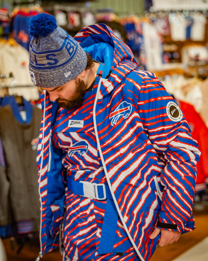 Zubaz Buffalo Bills Zebra Royal Bleacher Blazer Snow Jacket